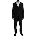 Men's Black Polyester Staff Formal 3 Piece Suit Wool Elastane