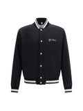 Off-White Script Logo Varsity Jacket — Black