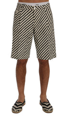 Men's Striped Hemp Shorts Multicolor Chino