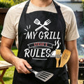 Personalizado Multicolor Utensilios de Cocina Mensaje Divertido Delantal Ajustable con Nombre y Bolsillo Reunión Familiar Regalo para el Día del Padre Abuelo