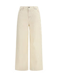 Golden Goose Wide-Leg Cotton Denim Jeans — Cream