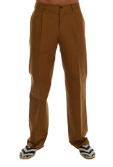 Men's Brown Stretch Cotton Pants