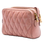 Matelasse Nappa Double Zip Camera Bag