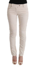 Women's White Slim Fit Casual Jeans Cotton Clothing