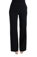 Women's Black Viscose Flare Bootcut Pants