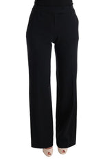 Women's Black Viscose Flare Bootcut Pants