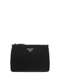 Prada Recycled Nylon Shoulder Bag — Black