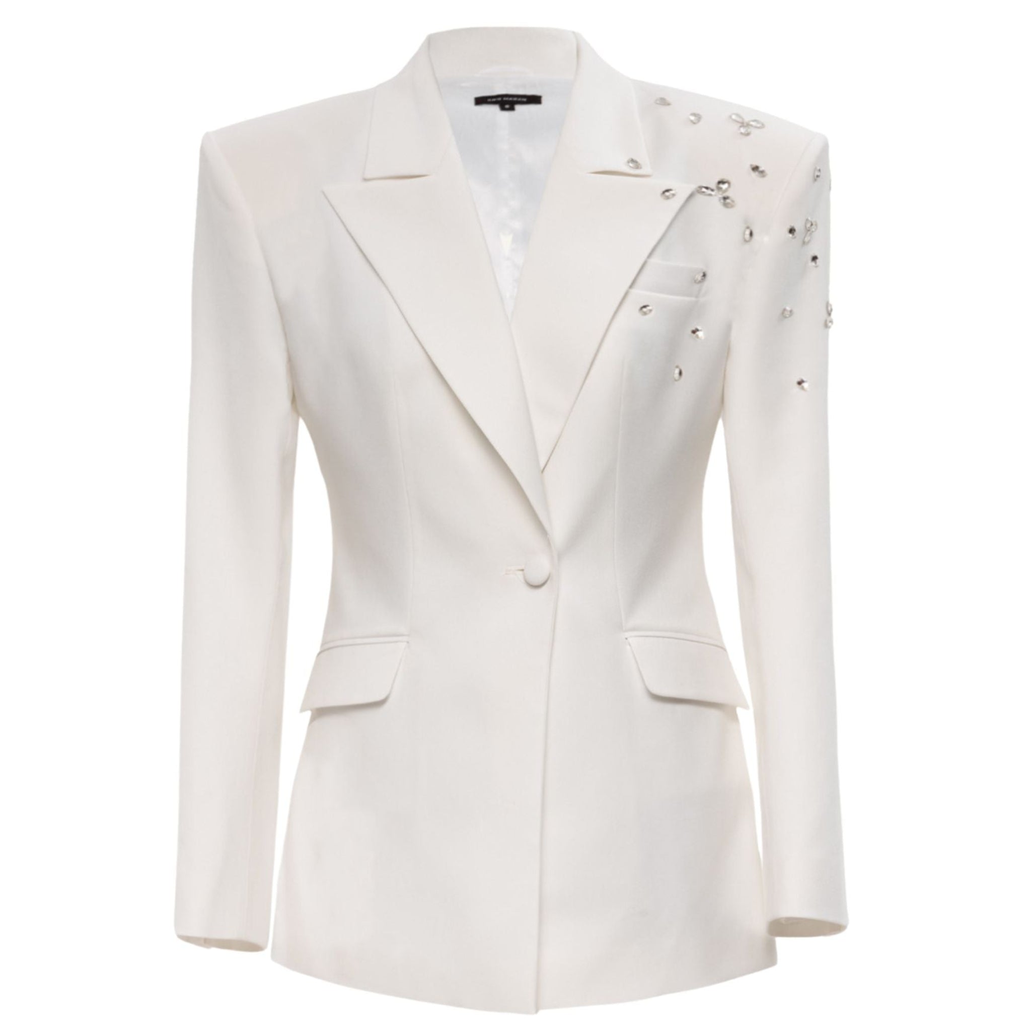 Crystal Decorated Blazer | Ecru