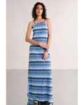 Strappy Textured Crochet Knit Gown By KYNAH, Luxury Indian Fashion & Bridal Wear
