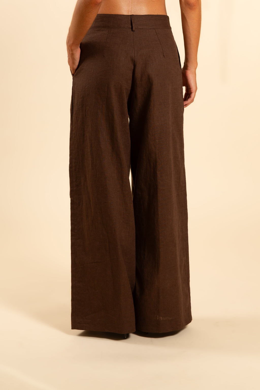 PANTALON LARGO | MARRON