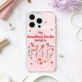 Funda de teléfono personalizada This Mama Belongs To Heart Birth Flower para iPhone con los nombres del 1 al 12 Cumpleaños Día de la Madre Regalo para mamá Abuela