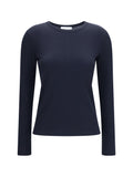 Max Mara Ribbed Long-Sleeve Sweater — Navy