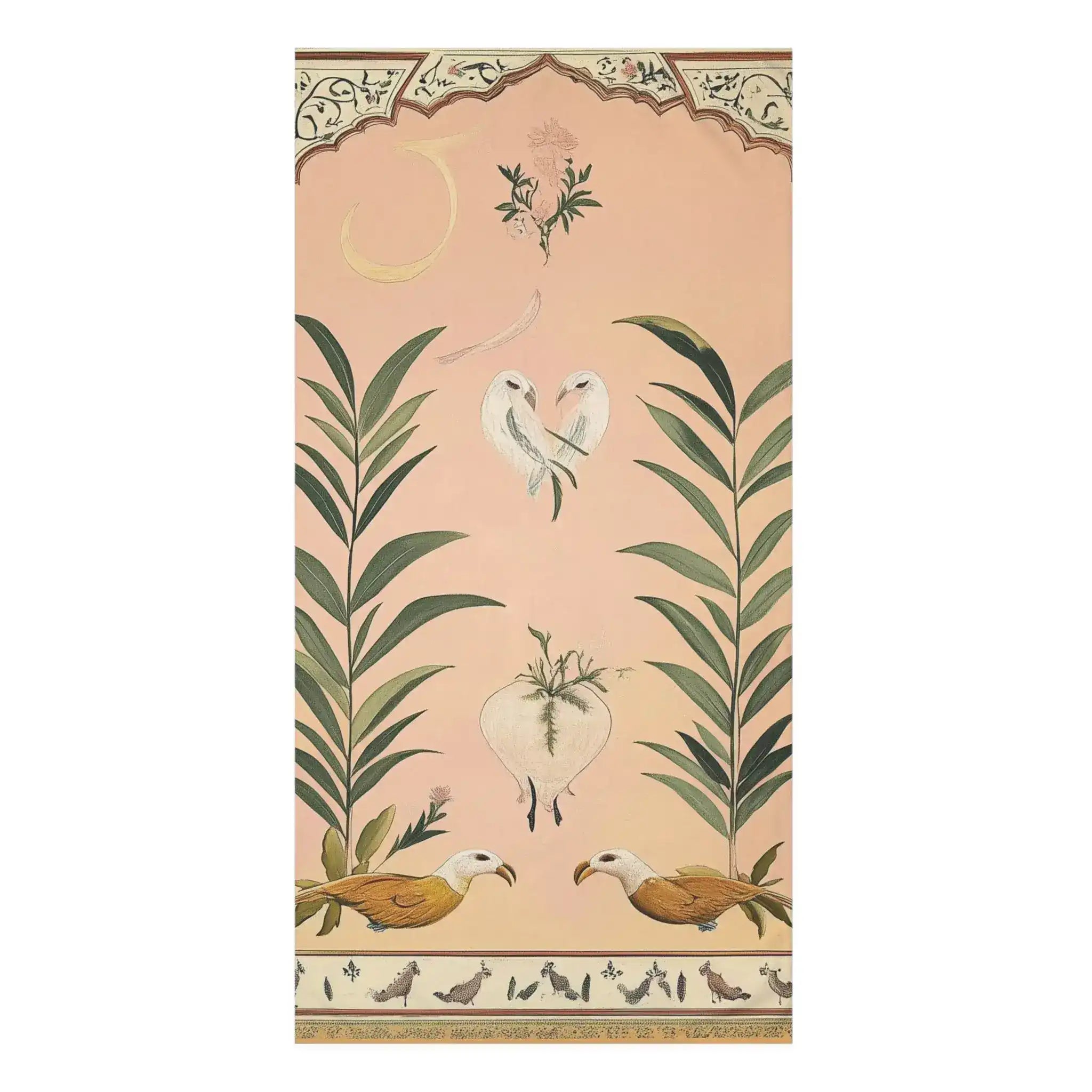 Elegant Love Birds Bath Towel