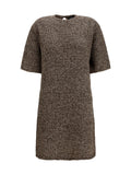 Fabiana Filippi Sequin-Effect Tweed Dress — Gray