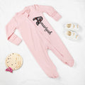 Personalizado bordado Leopardo Nombre Inicial 100% Algodón Baby Romper Diadema Set con Cremallera Cumpleaños Baby Shower Regalo para Recién Nacidos