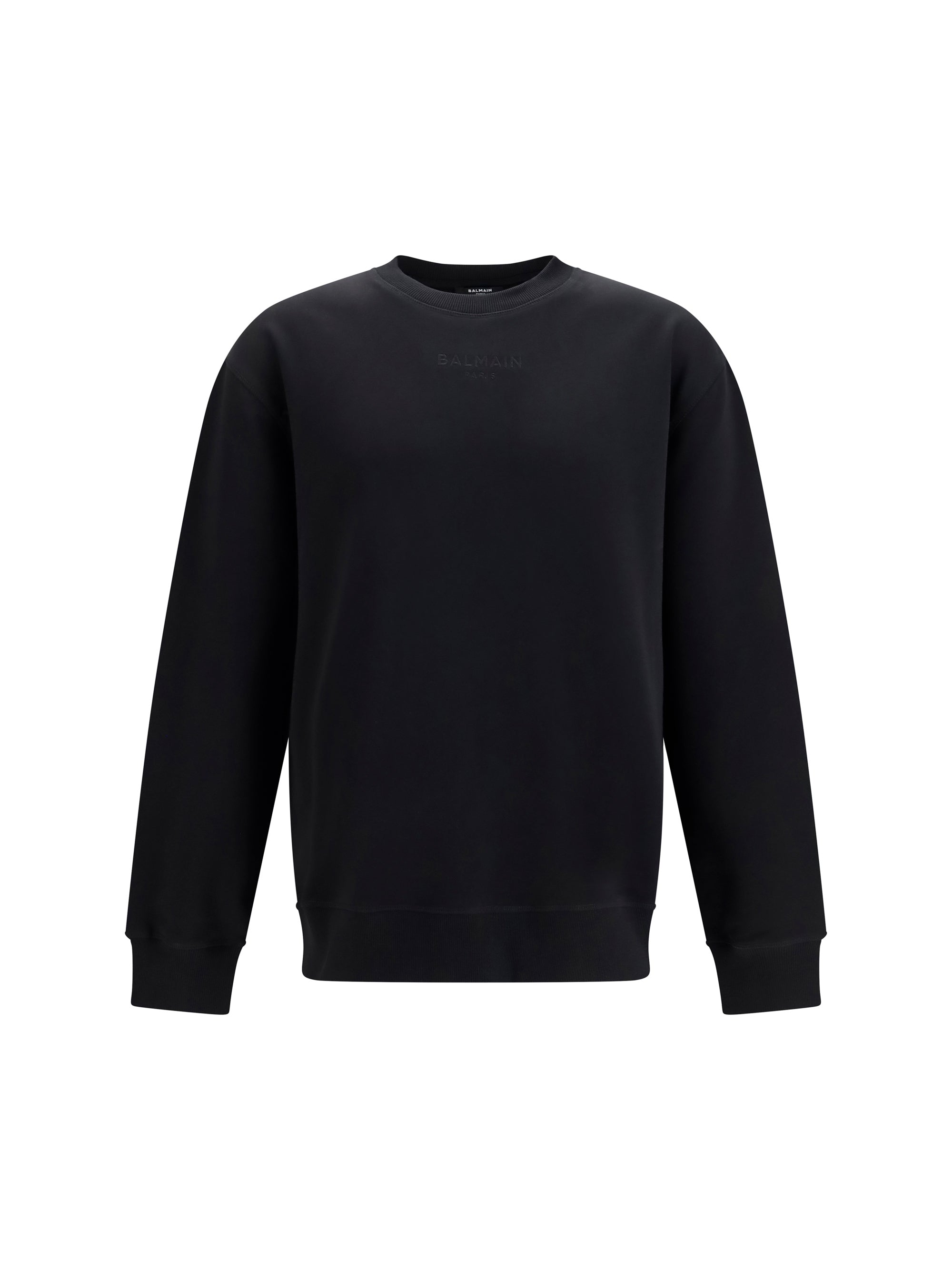 Balmain Embroidered Logo Sweatshirt — Black