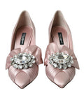 Women's Crystal-Embellished Satin Pump Pink