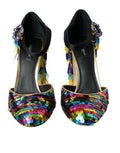 Women's Multicolor Sequin Crystal Mary Jane Shoes