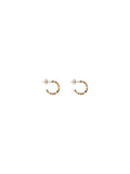 Versace Logo-Embossed Hoop Earrings — Gold
