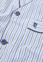 Pijama Hombre Verano Corto Judo Popelín Rayas - Azul 4547_30