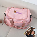 Bolsa de viaje impermeable personalizada con múltiples compartimentos y cara de caballo bordada, con nombre y correa para el hombro Regalo ecuestre para el día del juego para los amantes de los caball