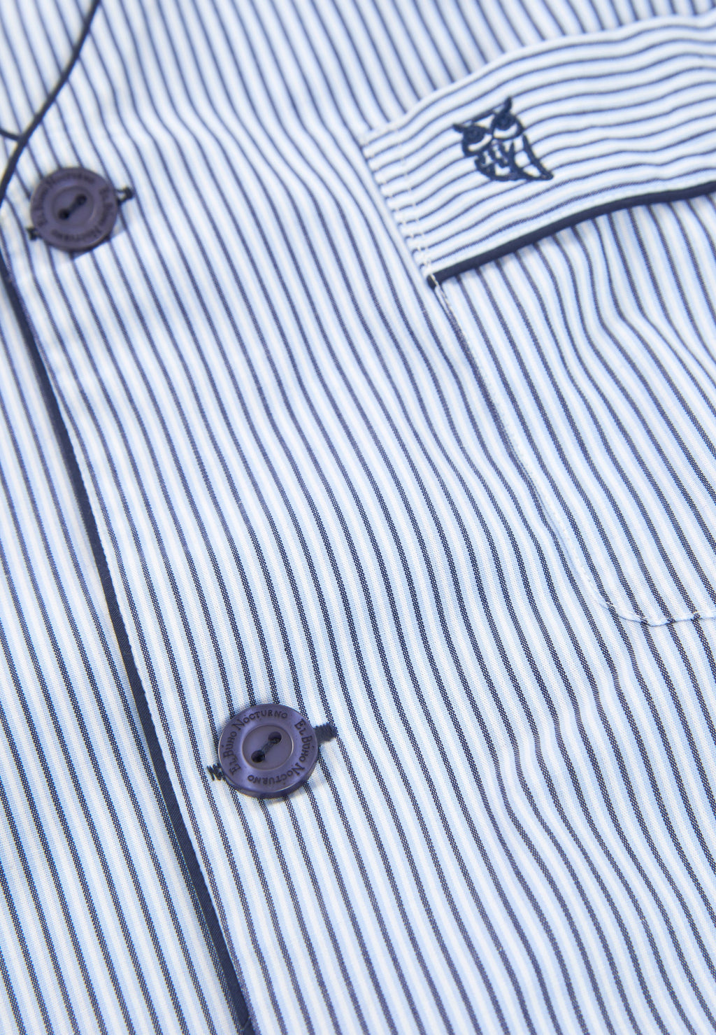 Pijama Hombre Verano Corto Judo Popelín Rayas - Azul 4549_36
