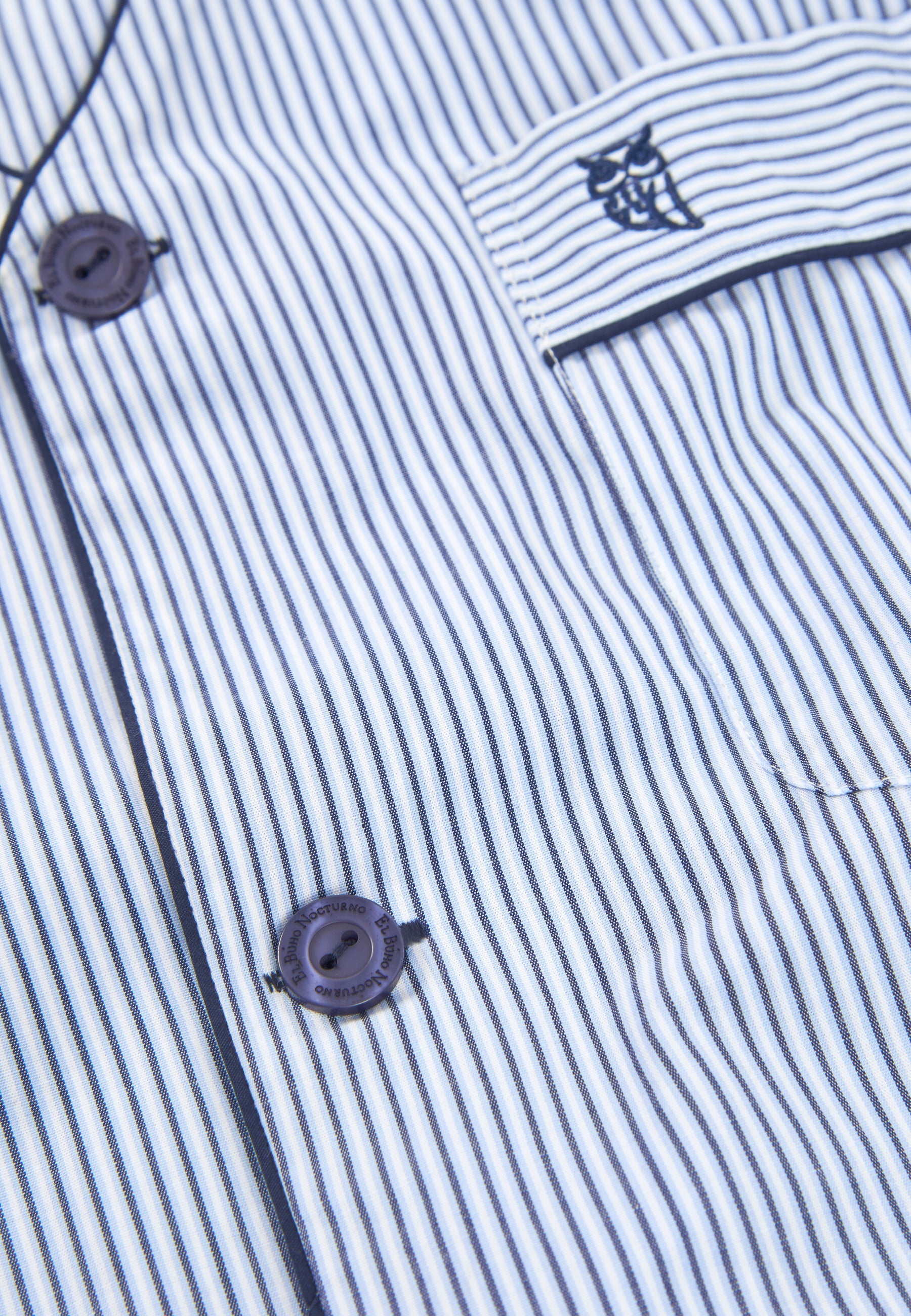 Pijama Hombre Verano Corto Judo Popelín Rayas - Azul 4549_36