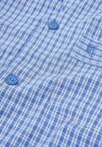 Pijama Hombre Verano Corto Judo Popelín Cuadros - Azul 4550_33