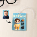 Personalizado 3D Efecto Caricatura Personaje Acrílico Adorno Colgante de Viaje con Nombre y Foto Accesorios de Viaje Regalo de Cumpleaños para los Amantes de los Viajes