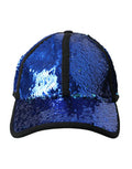 Royal Blue Sequin Baseball Hat Men Polyester Elastane