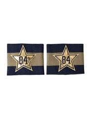Men's Black Gold Logo Star 84 Viscose Wristband Polyester Film Fiber Accessory