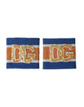 Men's Multicolor Logo Sequin Viscose Wristband Polyester Film Fiber Accessory