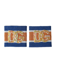 Men's Multicolor Logo Sequin Viscose Wristband Polyester Film Fiber Accessory