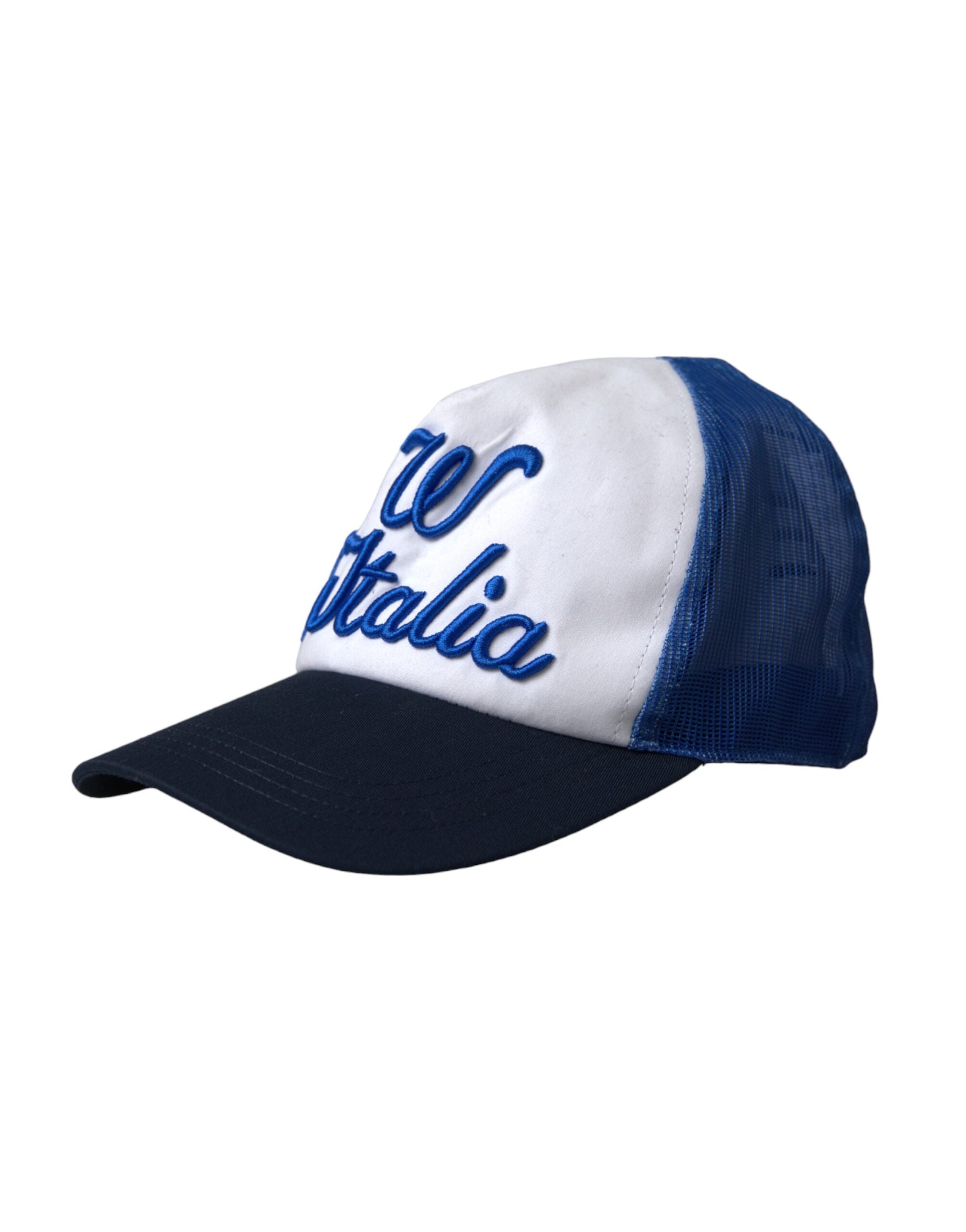 Dolce & Gabbana HAT9514 Italia Logo Mesh Baseball Cap — Multicolor
