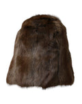 Women's Weasel Fur Beanie Brown