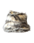 Multicolor Acrylic Fur Women Bucket Hat Polyester Modacrylic