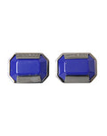 Men's Silver Plated Brass Pin Crystal Cufflinks Accessory