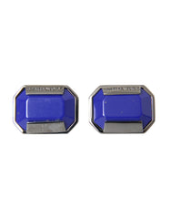 Men's Silver Plated Brass Pin Crystal Cufflinks Accessory