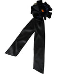 Men's Black Silk Gold Brass Floral Hair Pin Brooch Viscose Cupro Iron Accessory