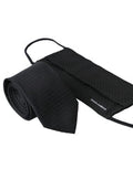 Men's Black Silk Adjustable Necktie Face Mask Accessory