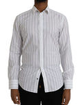 Men's Pinstriped Cotton Shirt White