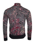 Multicolor Graphic Turtle Neck Men Sweater Silk Viscose Polyester Clothing