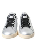 Silver Portofino Calf Leather Sneakers Men Shoes Black |