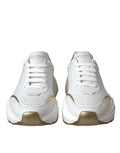 Women's White Gold Daymaster Leather Sneakers Shoes Calfskin