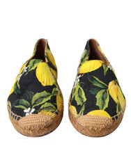 Women's Multicolor Lemon Slip On Espadrilles Shoes Viscose Cotton