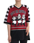 Women's Multicolor Royals Panda Oversized T-Shirt Nylon Polyester
