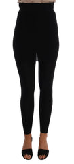 Women's Black Cashmere Silk Stretch Tights Stockings Clothing
