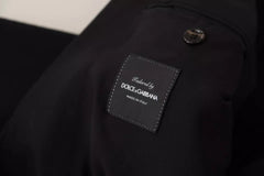 Men's Black Wool Slim Fit Coat Jacket Blazer Nylon Silk Clothing