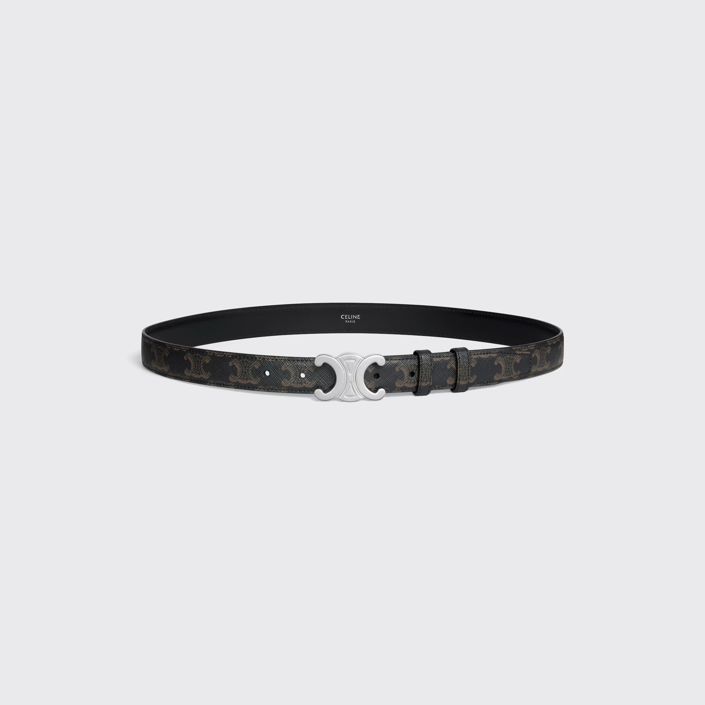 Celine Triomphe Belt — Black