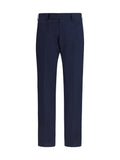 Germano Tailored Cotton Trousers — Navy